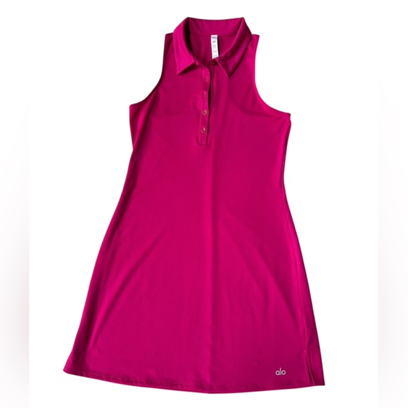 ALO Yoga Athletic Dress Magenta Crush Sleeveless Activewear Dress, M - Picture 4 of 7